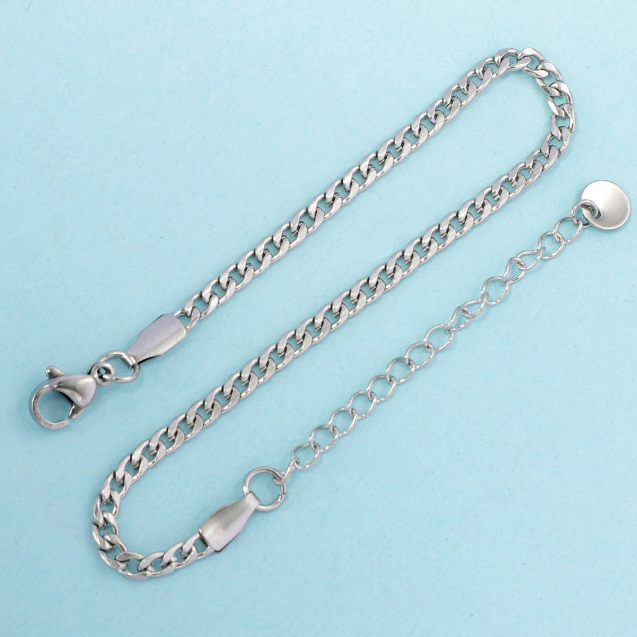 Stainless Steel Gold-plated Cuban Minimalist Stainless Steel Bracelet