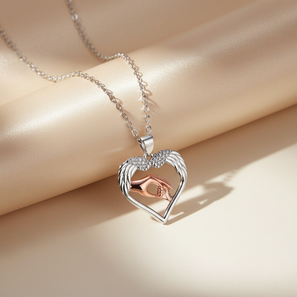 Original High-End Parent-Child Handshake Necklace