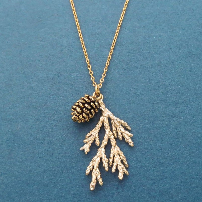 European And American-style Vintage Branch And Leaf Minimalist Womens Pendant