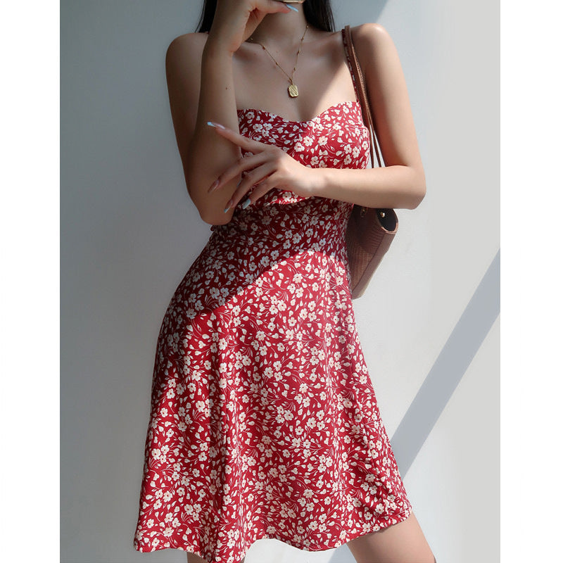 Slimming Cinched-waist Tie-front Vacation Dress