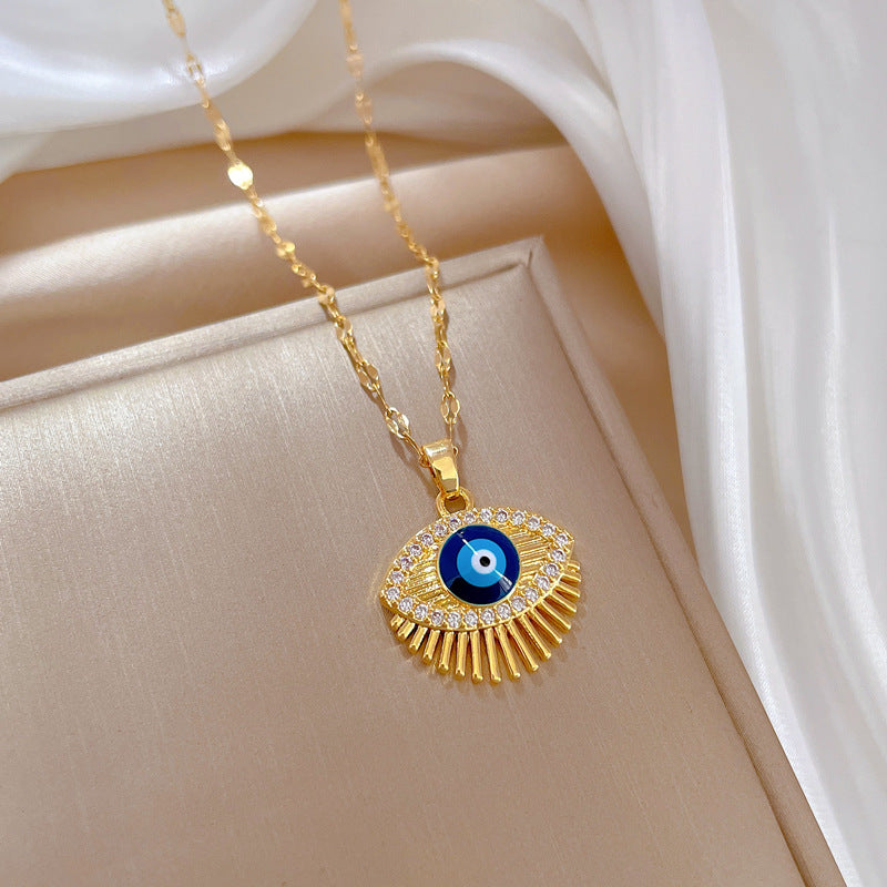 Eyelash Eye Light Luxury Wedding Necklace