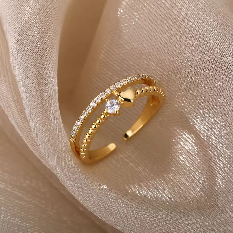 Heart Zircon Fashion Ring For Women
