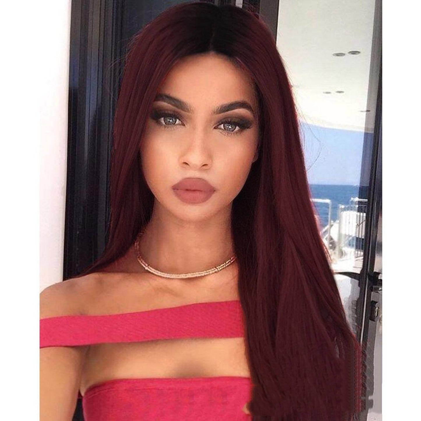 Medium And Large Scalp Dyed Gradual Long Straight Hair